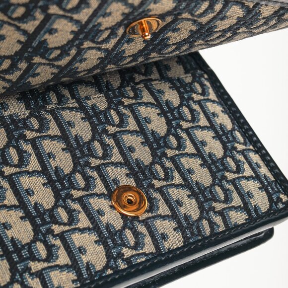 Christian Dior 30 Montaigne Blue Oblique Canvas 2-in-1 Pouch - Picture 13 of 16